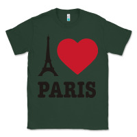 Sports Green i love paris eiffel tower funny Classic Tee - artisFamous