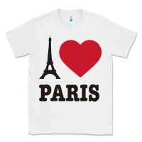 White i love paris eiffel tower funny Classic Tee - artisFamous
