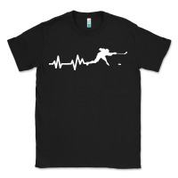 Black hockey player heartbeat ice Classic Tee - artisFamous