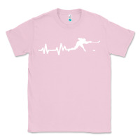 Bubblegum Pink hockey player heartbeat ice Classic Tee - artisFamous