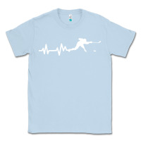 Dusty Blue hockey player heartbeat ice Classic Tee - artisFamous