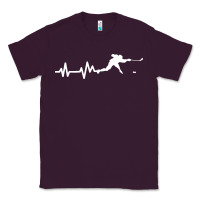 Plum hockey player heartbeat ice Classic Tee - artisFamous