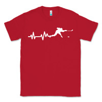 Red hockey player heartbeat ice Classic Tee - artisFamous
