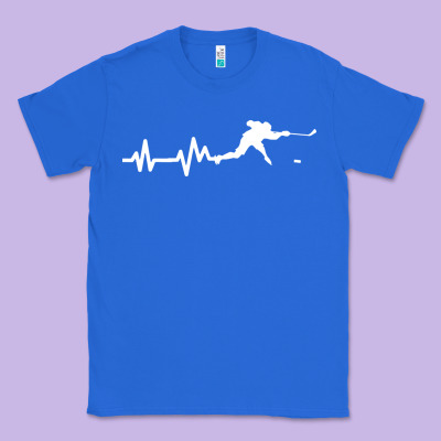 Hockey Player Heartbeat Ice Classic Tee Designed By Artisfamous