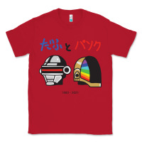 Red DAFTPUNK Japanese Classic Tee - artisFamous