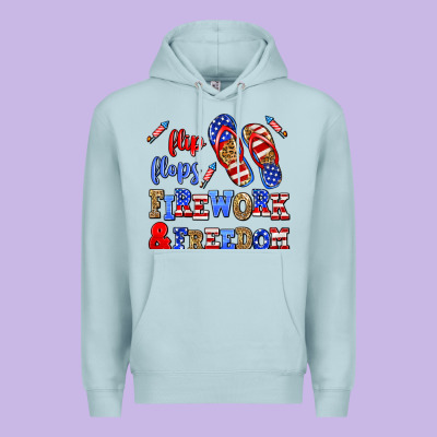 Flip Flops Fireworks And Freedom Premium Hoodie Designed By Adodesignshop