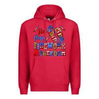 Cardinal flip flops fireworks and freedom Premium Hoodie - AdoDesignShop