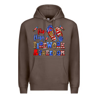 Coffee flip flops fireworks and freedom Premium Hoodie - AdoDesignShop