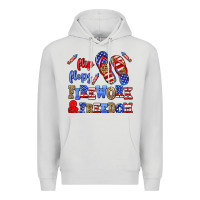 Dove Grey flip flops fireworks and freedom Premium Hoodie - AdoDesignShop