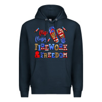 Navy flip flops fireworks and freedom Premium Hoodie - AdoDesignShop