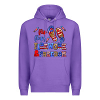 Purple flip flops fireworks and freedom Premium Hoodie - AdoDesignShop