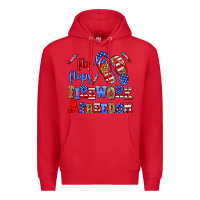 Red flip flops fireworks and freedom Premium Hoodie - AdoDesignShop