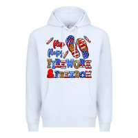 White flip flops fireworks and freedom Premium Hoodie - AdoDesignShop