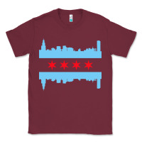 Burgundy awesome chicago city Classic Tee - artisFamous