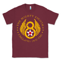 Burgundy mighty eighth   8th anniversary Classic Tee - artisFamous