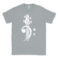 Heather Grey musical guitar bass Classic Tee - artisFamous
