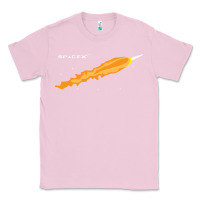 Bubblegum Pink SpaceX Rocket Classic Tee - artisFamous