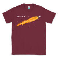 Burgundy SpaceX Rocket Classic Tee - artisFamous