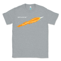 Heather Grey SpaceX Rocket Classic Tee - artisFamous
