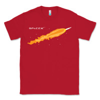 Red SpaceX Rocket Classic Tee - artisFamous