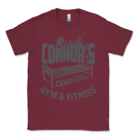 Burgundy Sarah Connor's Club - Gym & Fitness Classic Tee - artisFamous