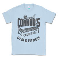 Dusty Blue Sarah Connor's Club - Gym & Fitness Classic Tee - artisFamous