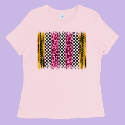 Race Leopard Brush Stroke Ladies Tee Designed By Artiststas
