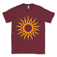 Burgundy tribal sun Classic Tee - artisFamous