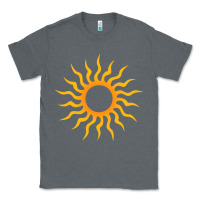Charcoal Heather tribal sun Classic Tee - artisFamous