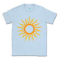 Dusty Blue tribal sun Classic Tee - artisFamous