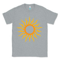Heather Grey tribal sun Classic Tee - artisFamous