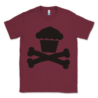Burgundy johnny cupcakes funny skull Classic Tee - artisFamous