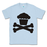 Dusty Blue johnny cupcakes funny skull Classic Tee - artisFamous