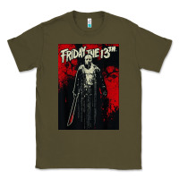 Army Green friday the 13th jason drip Classic Tee - artisFamous