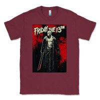 Burgundy friday the 13th jason drip Classic Tee - artisFamous
