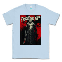 Dusty Blue friday the 13th jason drip Classic Tee - artisFamous