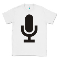 White microphone funny music Classic Tee - artisFamous