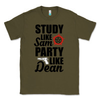 Army Green study like sam party like dean Classic Tee - artisFamous