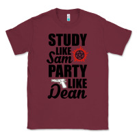 Burgundy study like sam party like dean Classic Tee - artisFamous