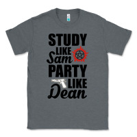Charcoal Heather study like sam party like dean Classic Tee - artisFamous