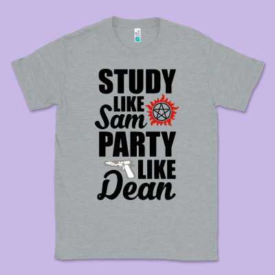 Study Like Sam Party Like Dean Classic Tee Designed By Artisfamous