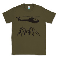 Army Green mountain rescue helicopter funny Classic Tee - artisFamous