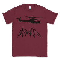 Burgundy mountain rescue helicopter funny Classic Tee - artisFamous