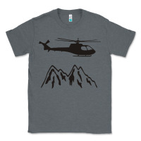 Charcoal Heather mountain rescue helicopter funny Classic Tee - artisFamous