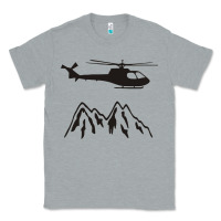 Heather Grey mountain rescue helicopter funny Classic Tee - artisFamous