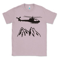 Lilac mountain rescue helicopter funny Classic Tee - artisFamous