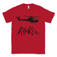 Red mountain rescue helicopter funny Classic Tee - artisFamous