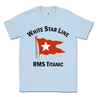 Dusty Blue white star line (1) Classic Tee - artisFamous