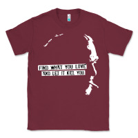 Burgundy charles bukowski Classic Tee - artisFamous