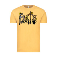 Vintage Mustard faith over fear Vintage Tee - CowhideDigitalArt